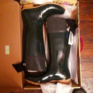 Joules Olive Evedon Rain boots With Bows